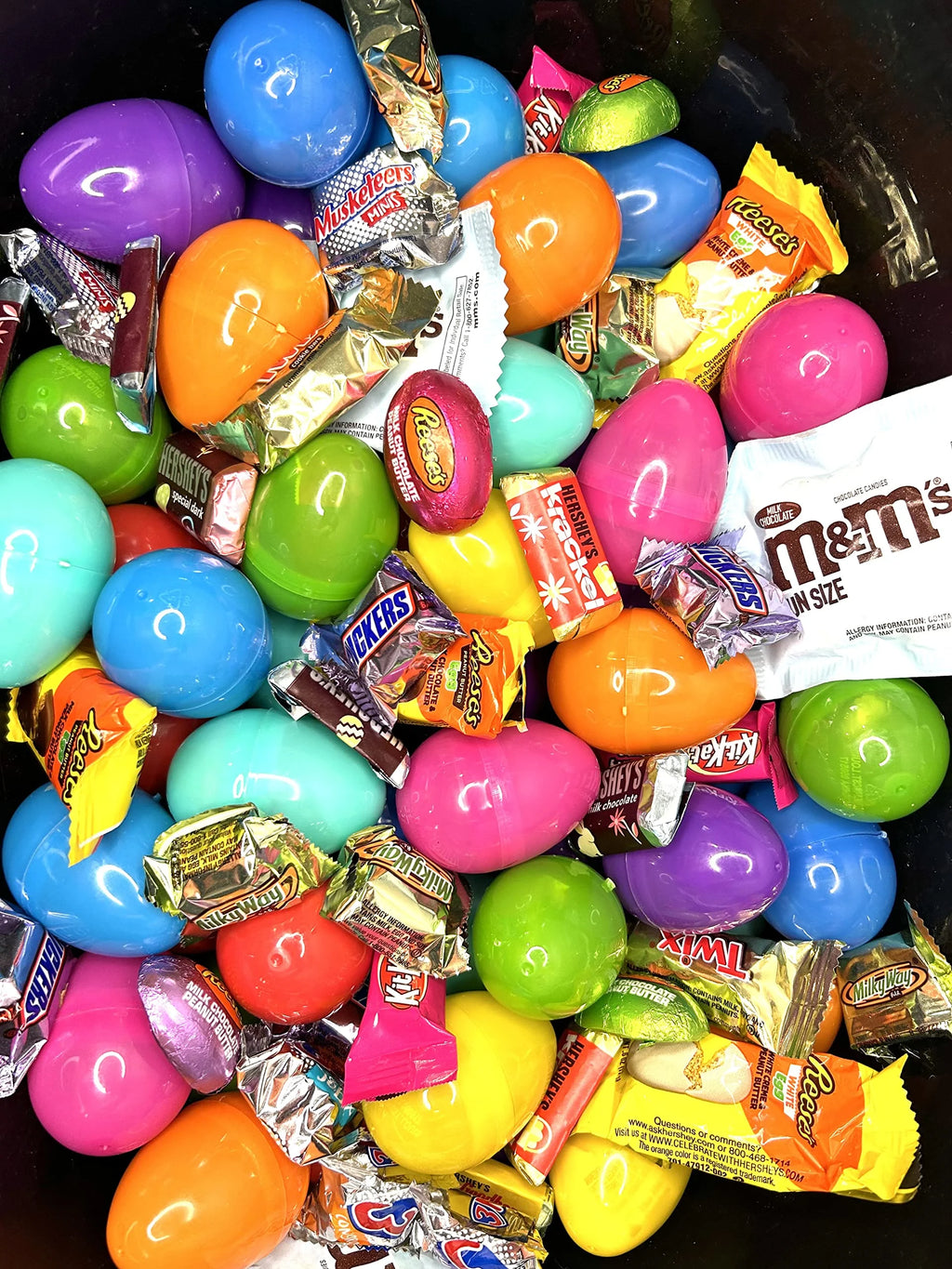 Pre Filled Chocolate Candy Plastic Easter Eggs 100 I8345