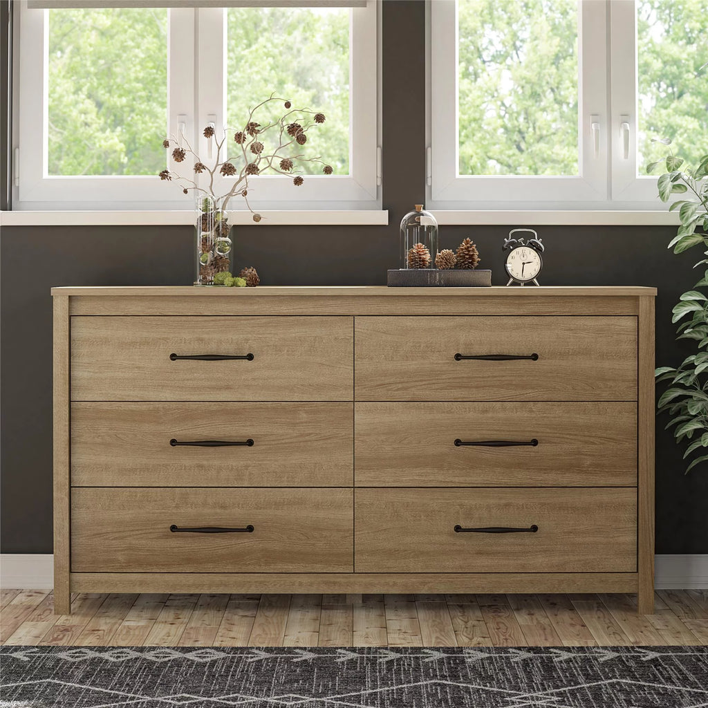 6 Drawer Wide Dresser Natural S32440