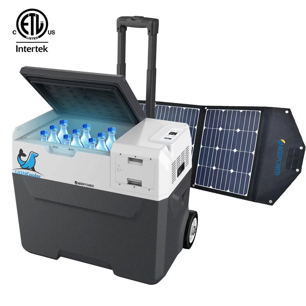 Portable Solar Fridge/Freezer 42 Quarts and 90W Solar Panel R80336