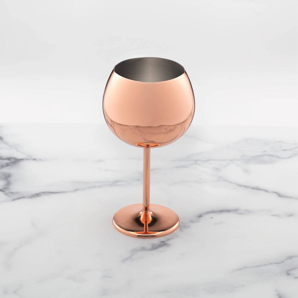 Set of 4 12 Ounce Copper Wine Glass O38210