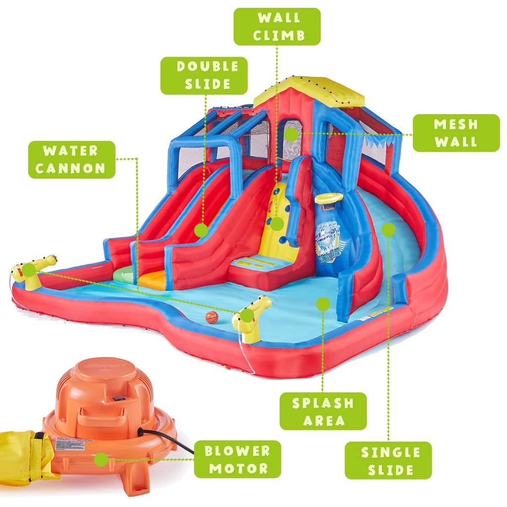 Inflatable Play Water Park with Slides and Water Cannons Q59926