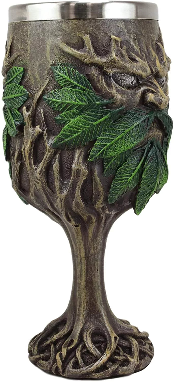Greenman Wine Goblet Chalice Cup Figurine 7oz G920