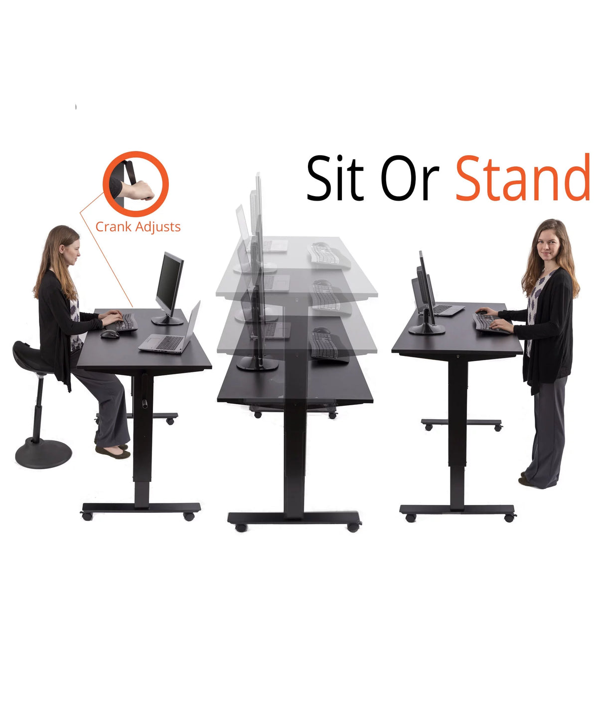 Adjustable Height Rolling Standing Desk B41836