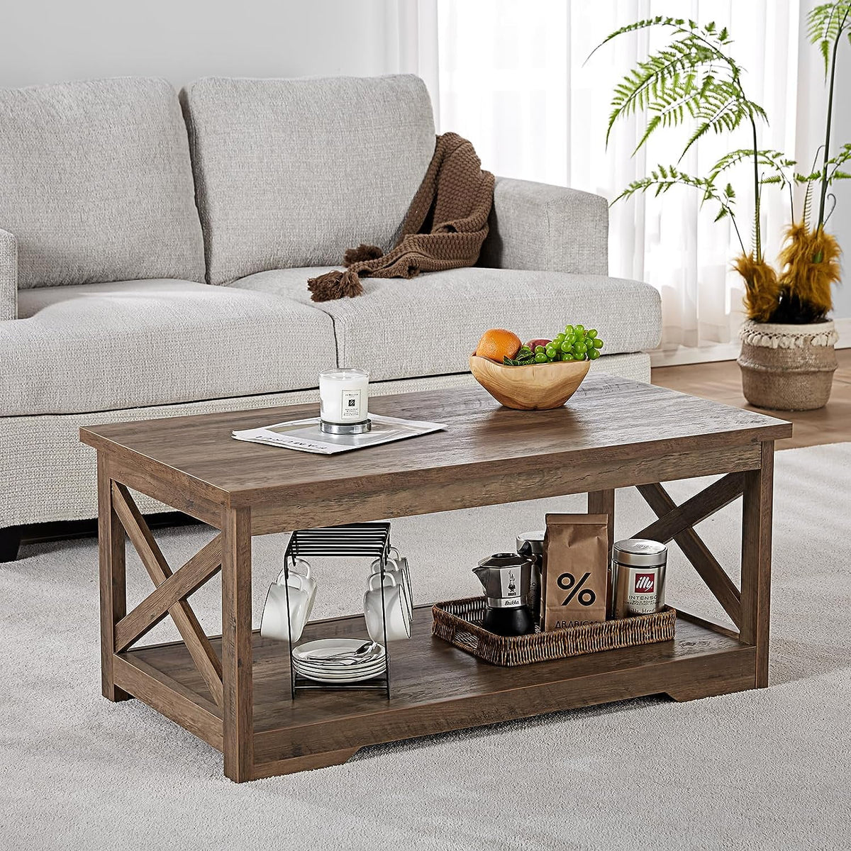 3-Piece Farmhouse Table Set with Charging Station D482000