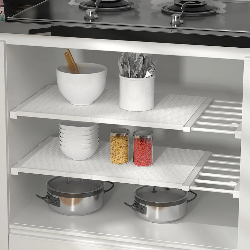 Wardrobe Layer Partition Cabinet Shelf Rack Telescopic Storage M15531
