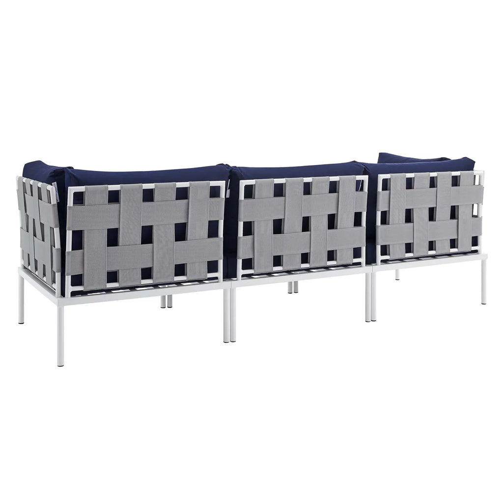 Grey Blue Navy Modern Outdoor Lounge Sofa B502
