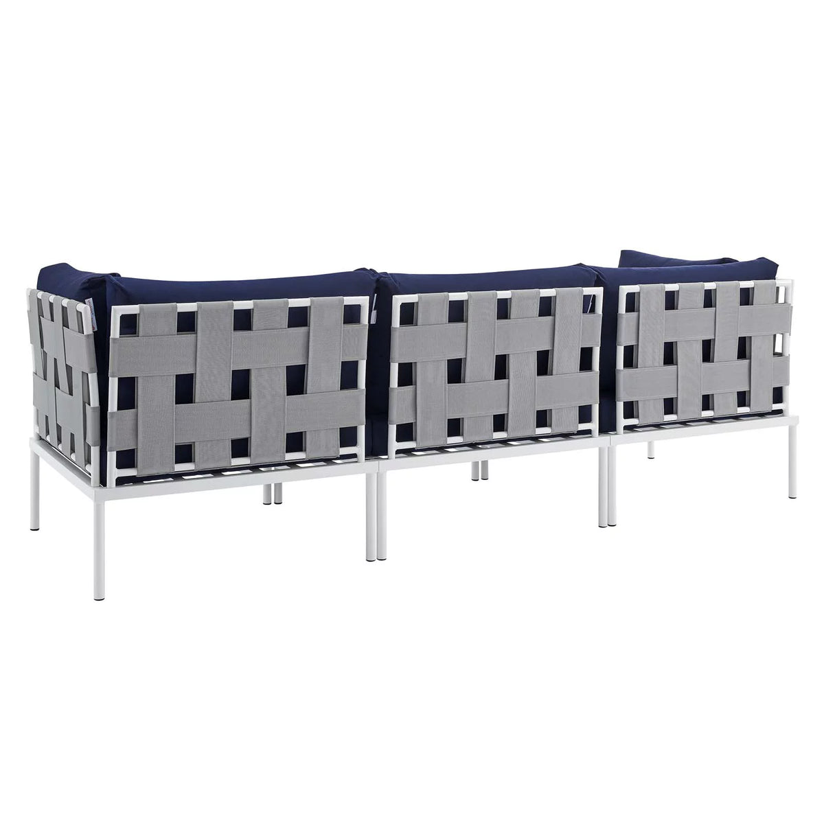 Grey Blue Navy Modern Outdoor Lounge Sofa B502