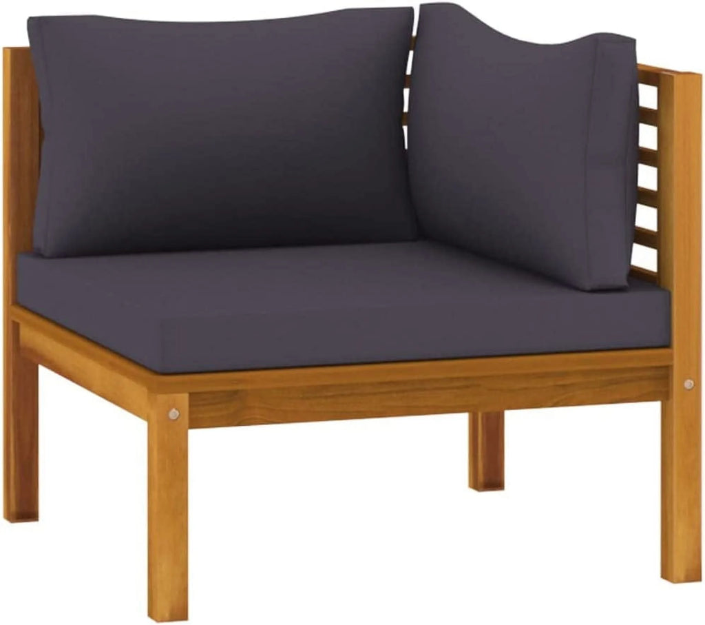 6 Piece Acacia Wood Patio Lounge Set with Cushion L324