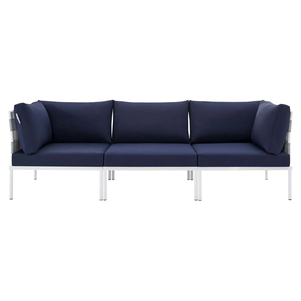 Grey Blue Navy Modern Outdoor Lounge Sofa B502