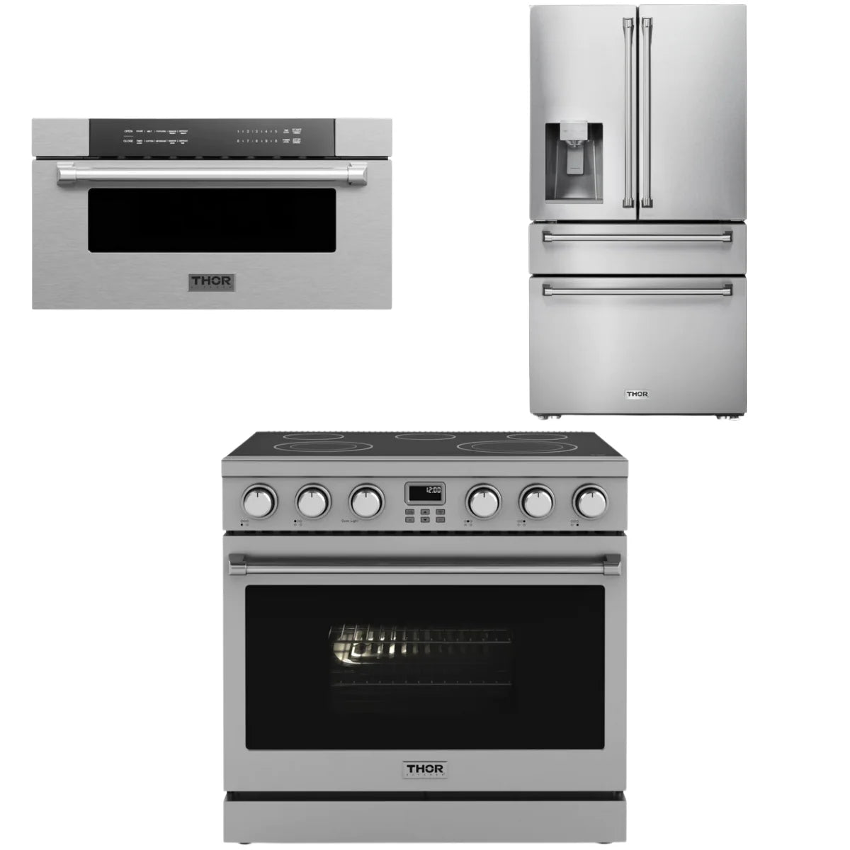 36 Electric Range, Refrigerator and Microwave F36322