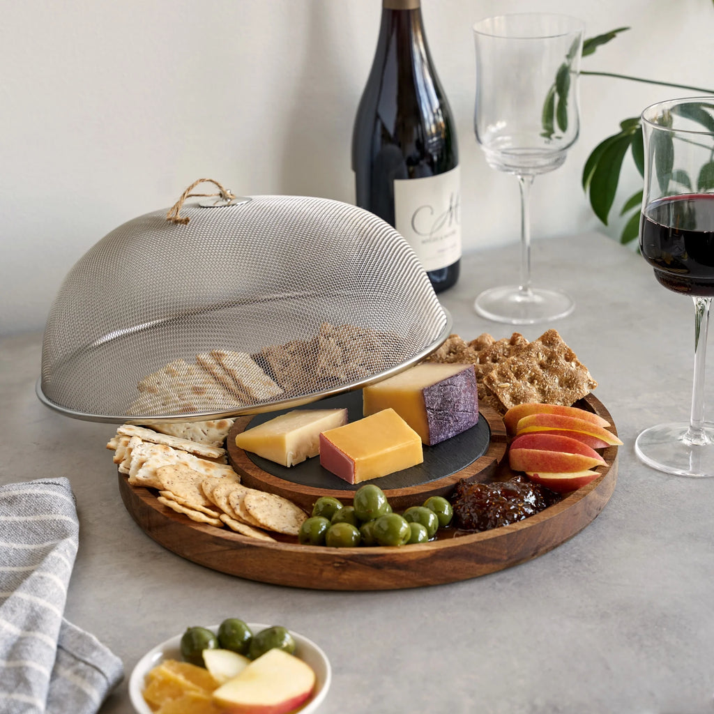 Slate & Acacia Wooden Charcuterie Board 3-Piece Set L930