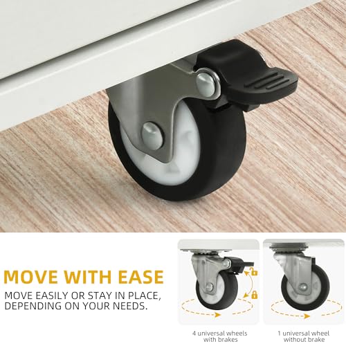 Black Kitchen Island on Wheels with Drop Leaf and Storage Cabinets Z6708