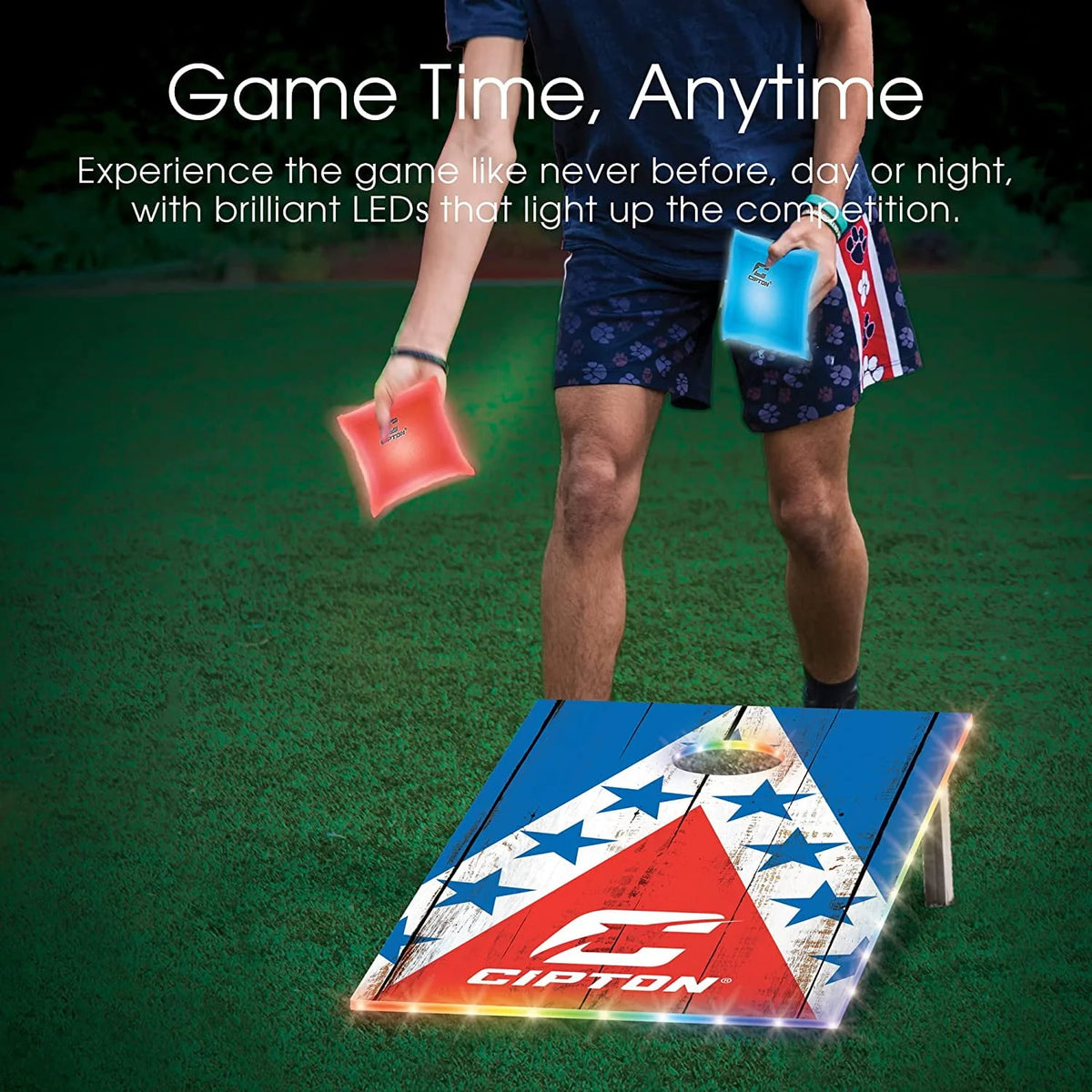 Light Up Cornhole Bags 4 Pack G57672