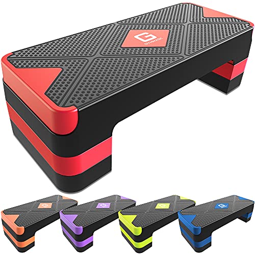 Adjustable Aerobic Exercise Step with 4" 6" 8" Risers D97581