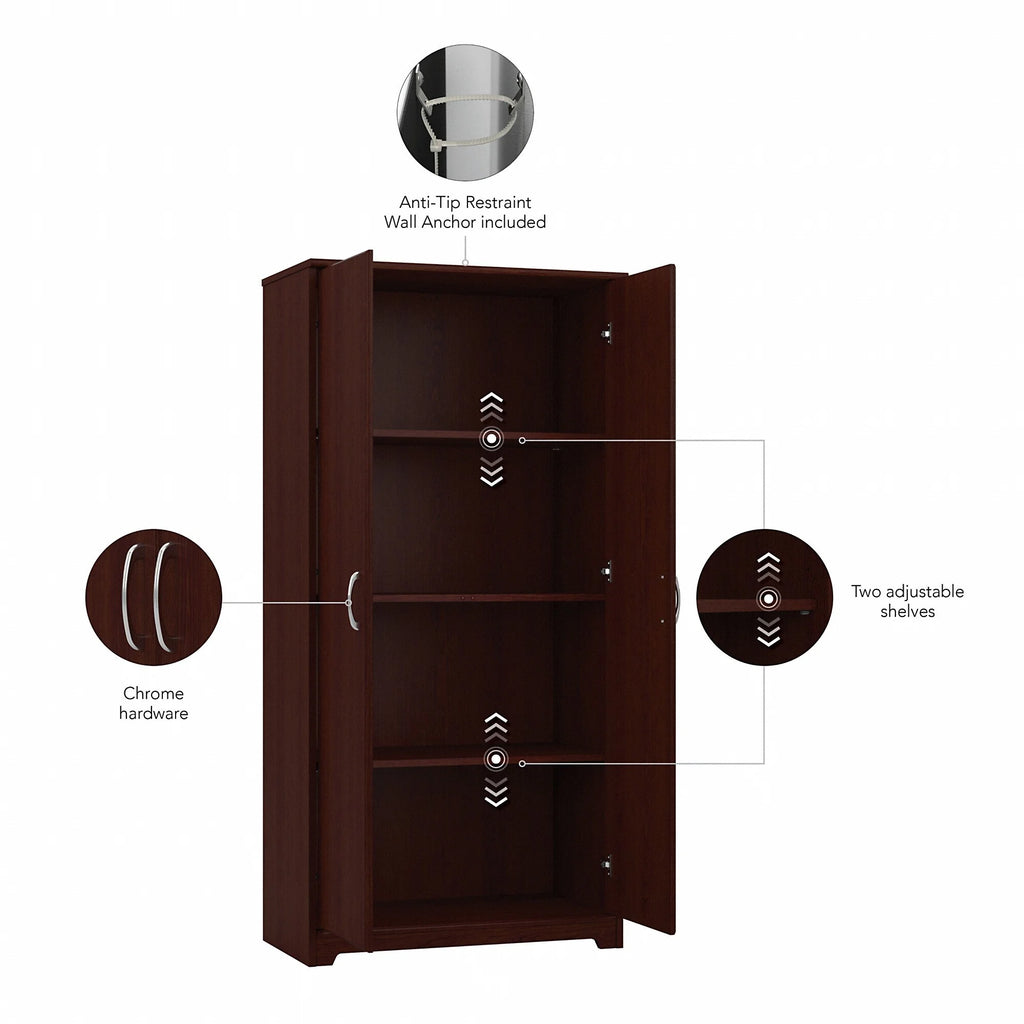 Tall Engineered Wood Bathroom Cabinet Q155