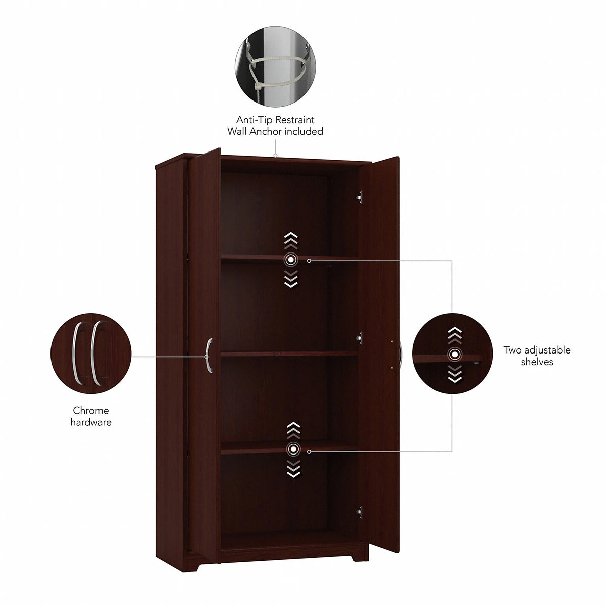 Tall Engineered Wood Bathroom Cabinet Q155