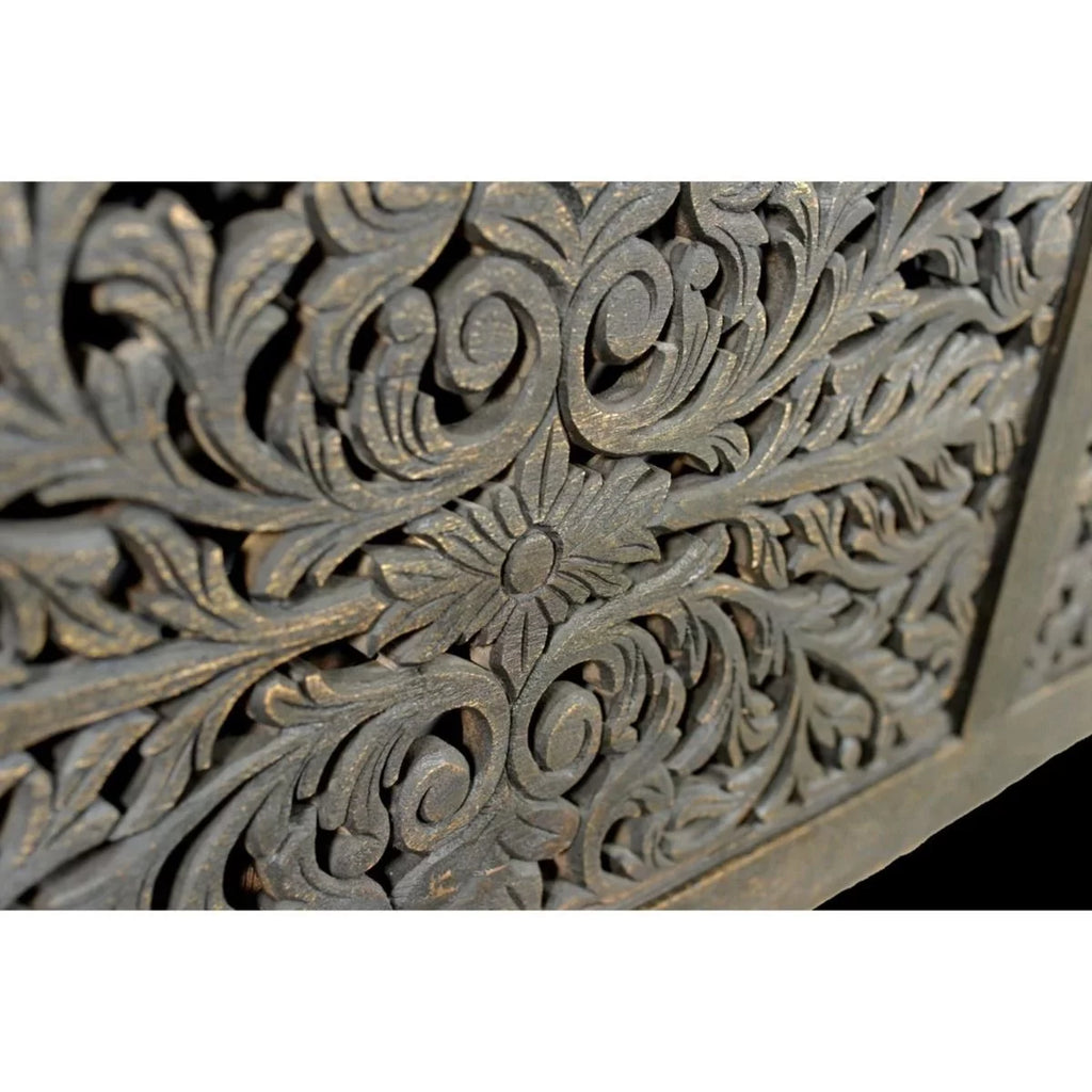 Hand Carved Solid Wooden Bed Frame G496252