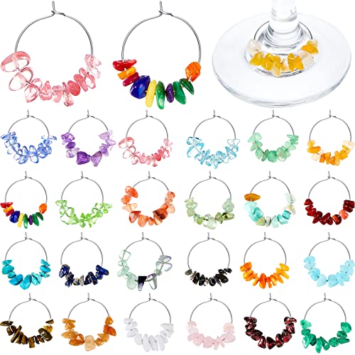 24 Pcs Wine Glass Charms W856