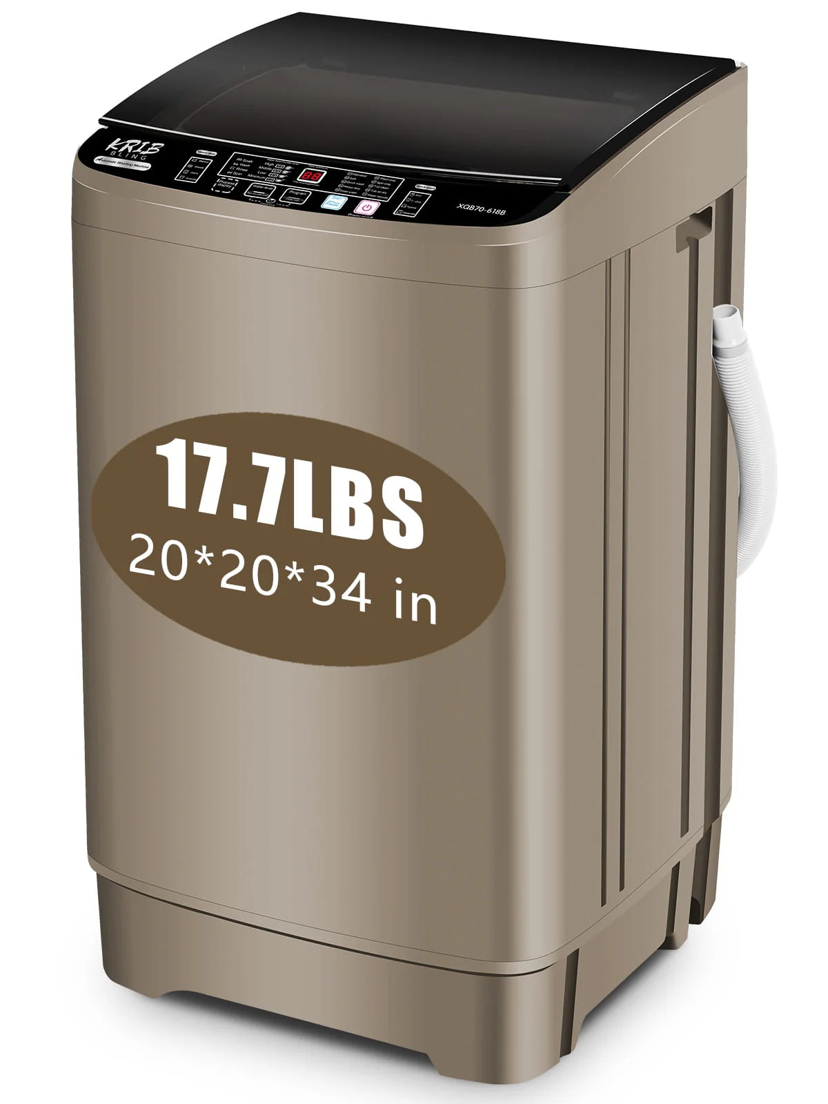 17.7 Lbs Full-Automatic Portable Washing Machine with Drain Pump Y629890
