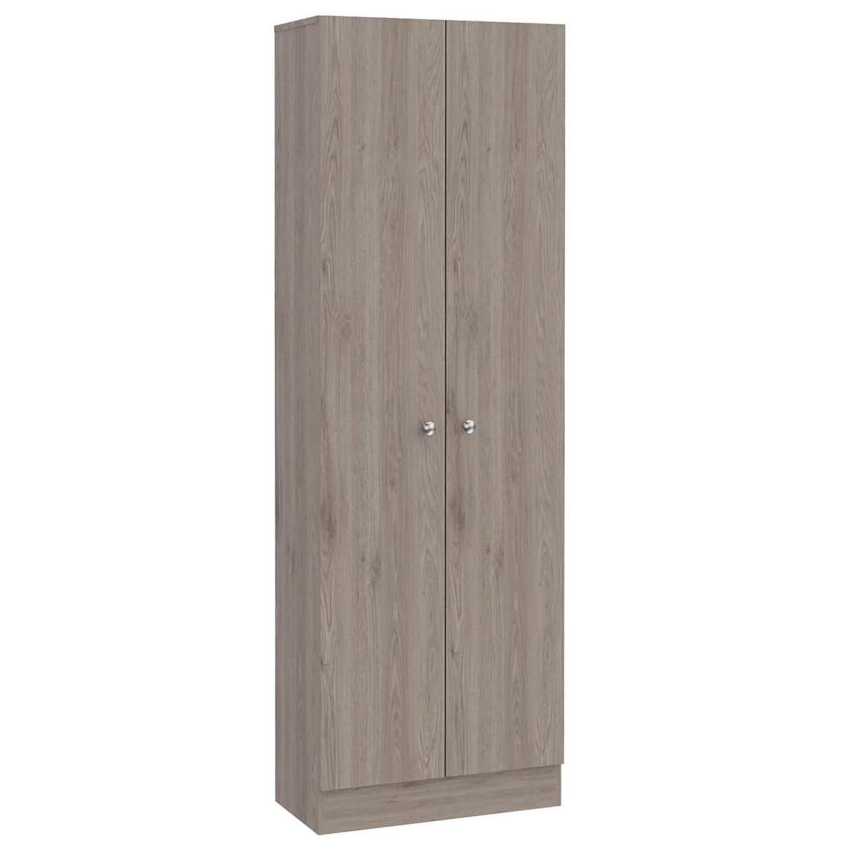 2 Piece Wood Two-Door Pantry Cabinet Set in Light Gray I258