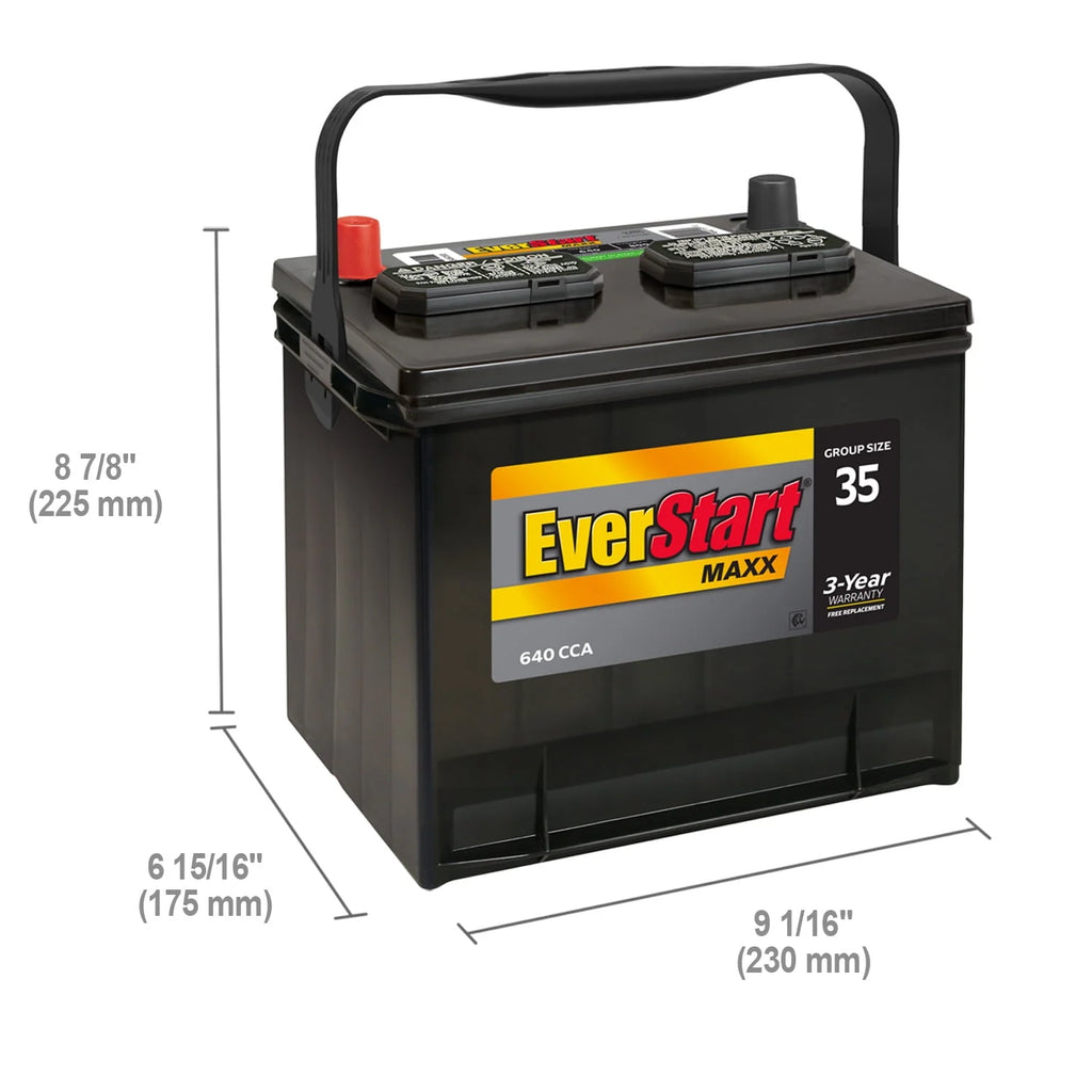 Lead Acid Automotive Battery Group Size 35 12 Volt 640 CCA Z7565