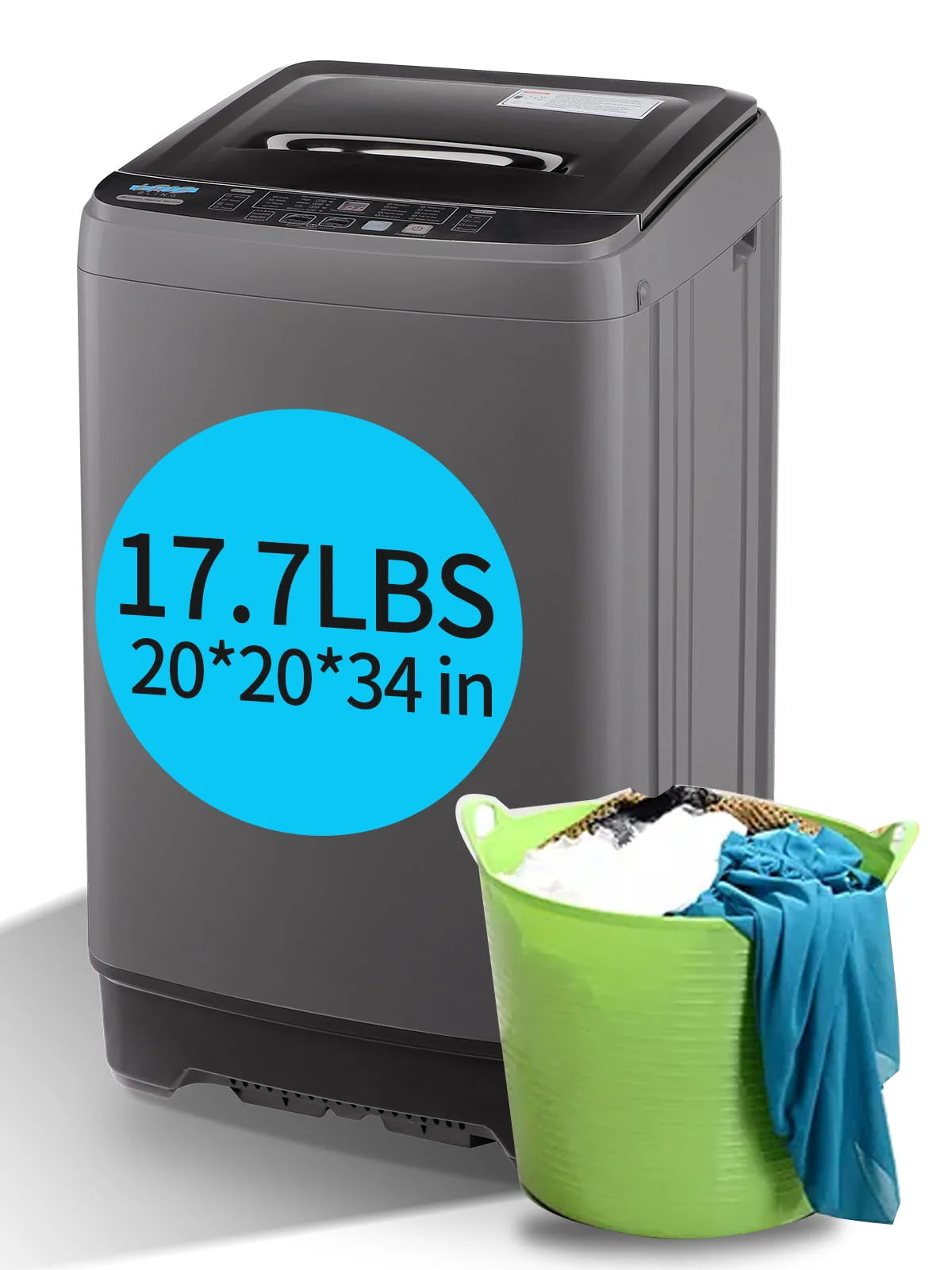 17.7 Lbs Full-Automatic Portable Washing Machine with Drain Pump Y629890