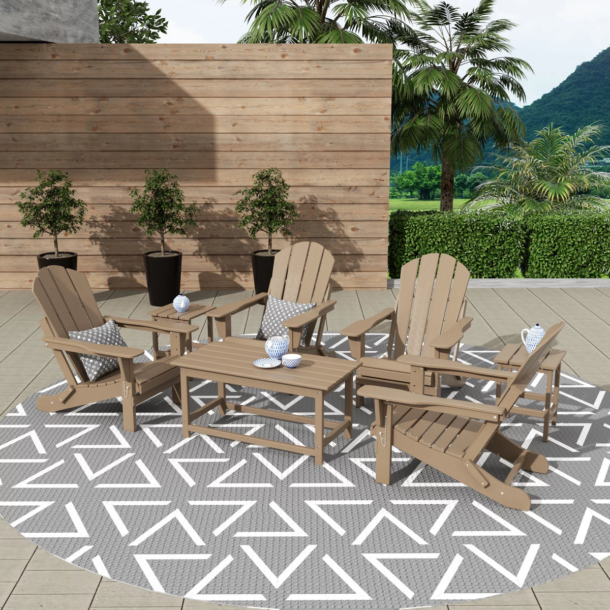 3-Piece All Weather Poly Lumber Outdoor Table Set A160626