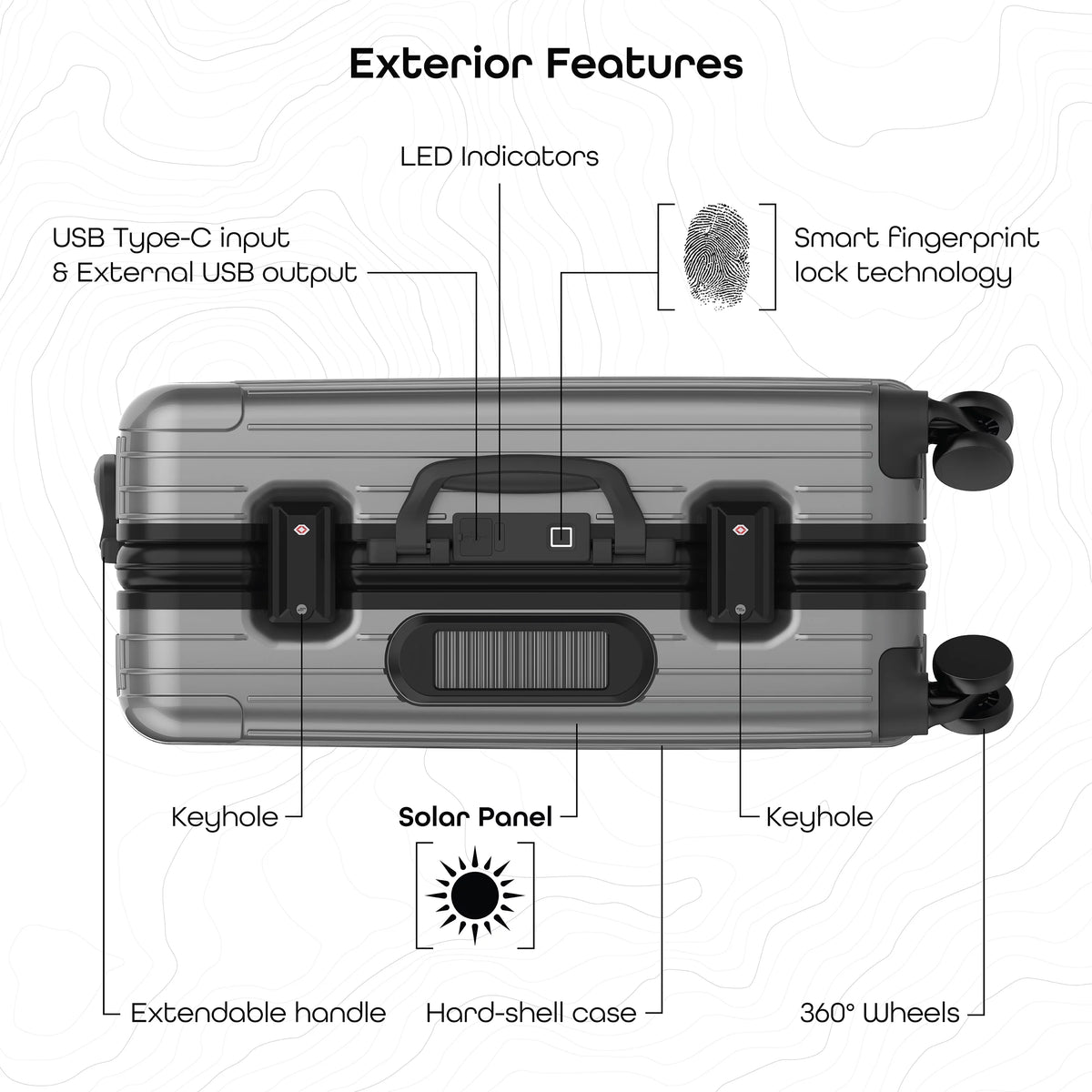 20-inch Carry-on Luggage with Spinner Wheels A484