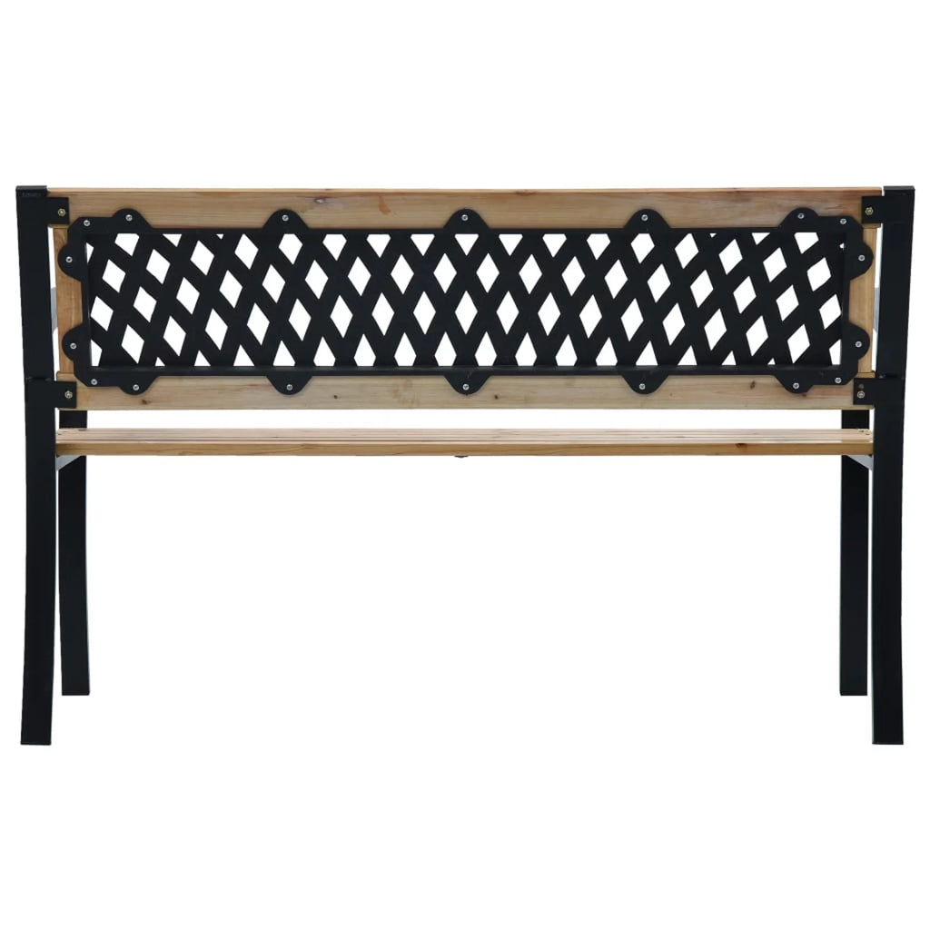 Wood and Plastic Garden Bench with Steel Frame B834