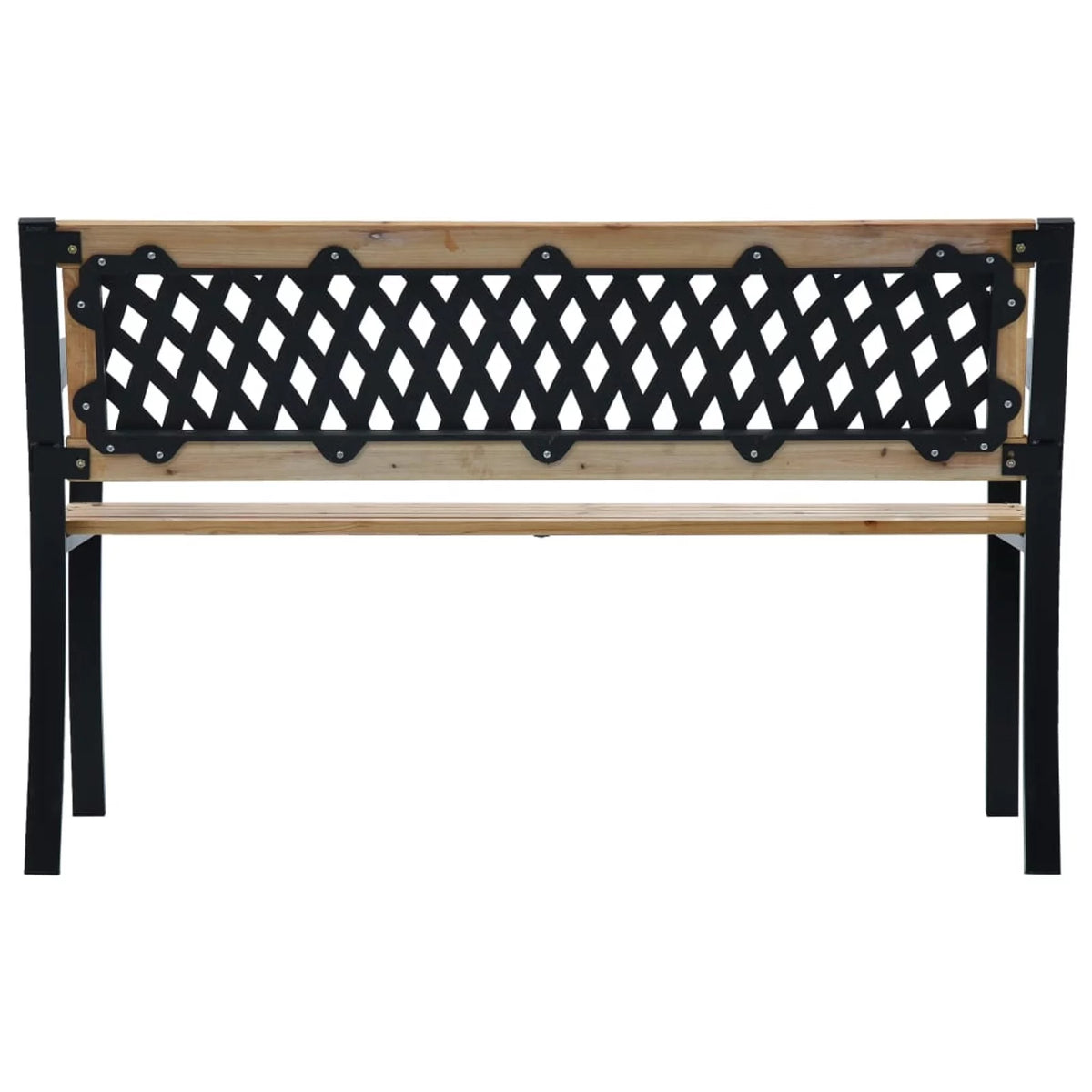 Wood and Plastic Garden Bench with Steel Frame B834
